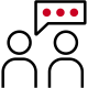 Icon of two people talking