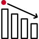 Icon of decreasing graph