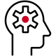 Icon of gear in head