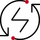 Icon of uninterrupted power supply