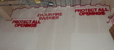 Fire safety joint protection construction