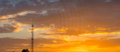 Radiowave visualization at sunset