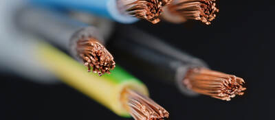 The insides of various cables and wires.