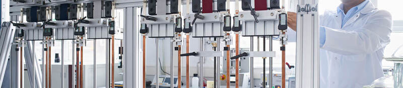 Lab tech conducting textile testing