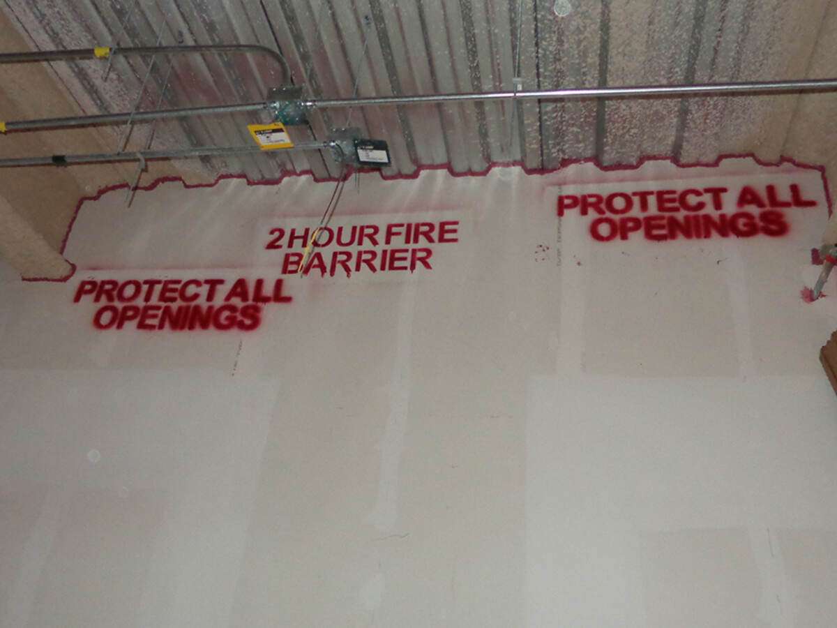 Fire safety joint protection construction