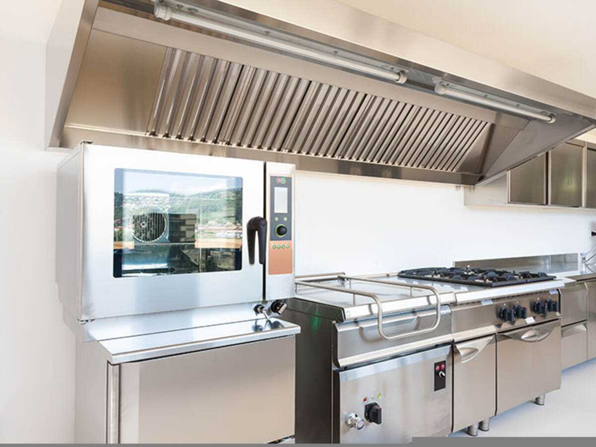 Stainless steel commercial kitchen