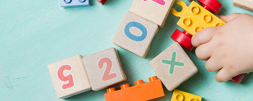 Child playing with toys